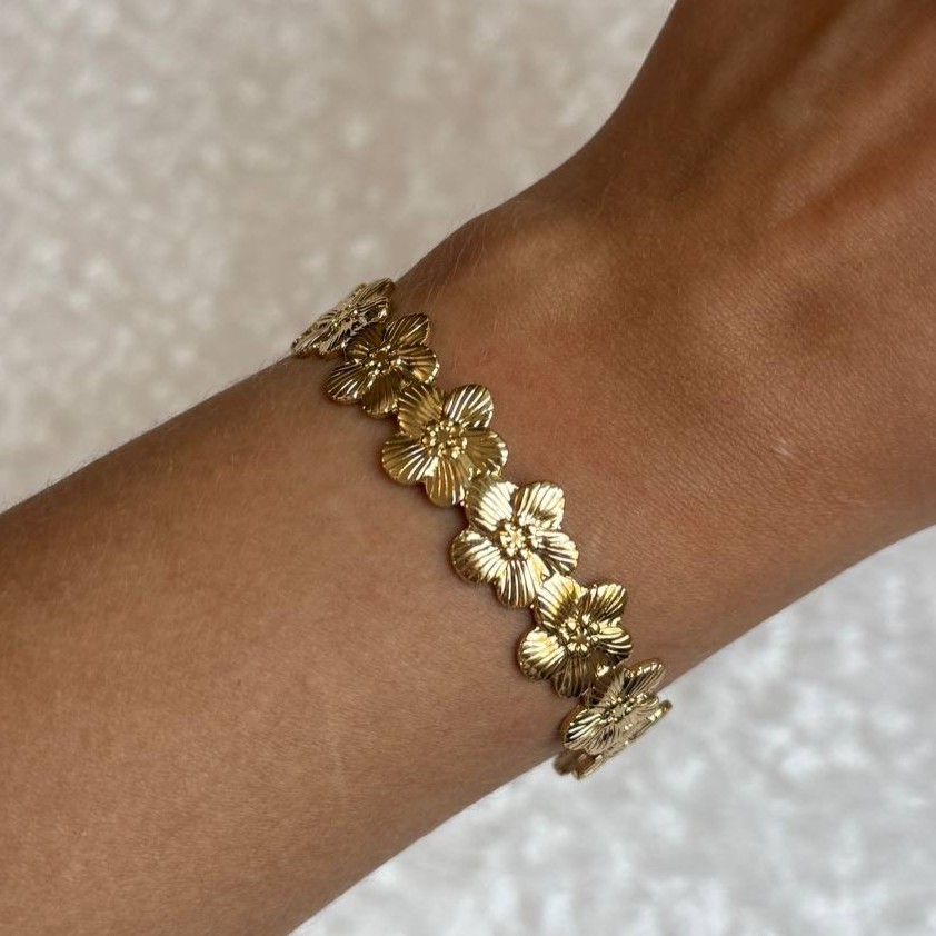 بنگل گلدار طلایی