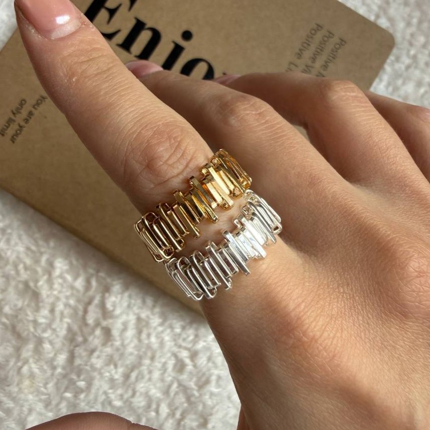 انگشتر پیانویی در دو رنگ